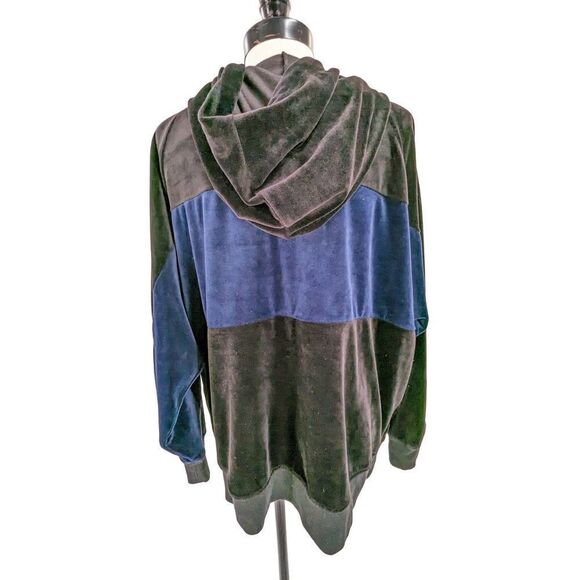 Champion Women Black Colorblock Hooded Long Sleeve Sweatshirt Size XL - Picture 10 of 15